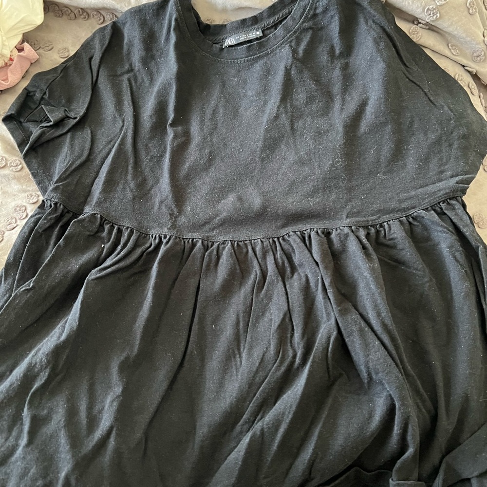 zara classic black top